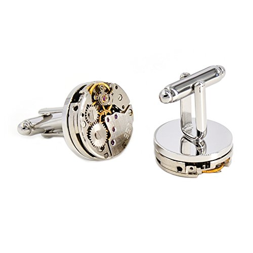 Merit Ocean Movement Cufflinks Steampunk Watch Mens Shirt Vintage Watch Cuff Links Business Wedding Gifts #TOP4