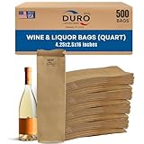 Duro ID# 40036 Quart Liquor Bag 35# Natural Kraft 500pk 4-1/2 x 2 -1/2 x 16