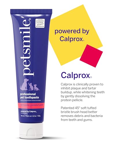 Image of Petsmile VOHC Accepted Toothpaste, Rotisserie Chicken 4.2 Oz, Cats + Dogs | Pet-Approved, Calprox Powered, Fights Plaque + Tartar, No-Brush Required, Human-Grade, 6-Month Supply, Clinically Proven