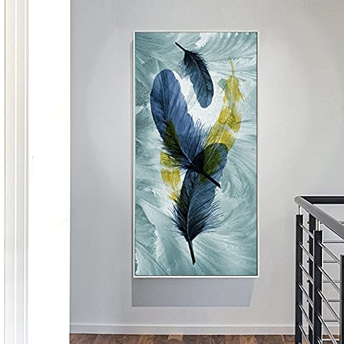 Broderie diamant plume pour salon moderne décoration murale DIY