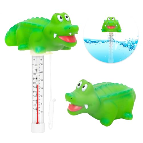 Image of XY-WQ Alligator Floating Pool Thermometer with String, Easy-Read