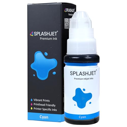 Image of Splashjet 790 Compatible Refill Ink for Canon Pixma G2010, G2000, G1010, G1000, G6070, G5070, GM2070, G3010, G3000 Printer - 790 Ink Bottle for Canon Inktank Printer (70gm x 1Cyan) Bottle - 505256