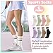 Jspupifip 8 Pairs Striped Athletic Socks for Women, Fashion Cute Vintage Crew Socks Cotton Trainer Walking Casual Socks for Womens