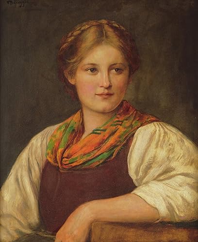 Impression d'affiches Franz von Defregger portrait toile 60x90cm