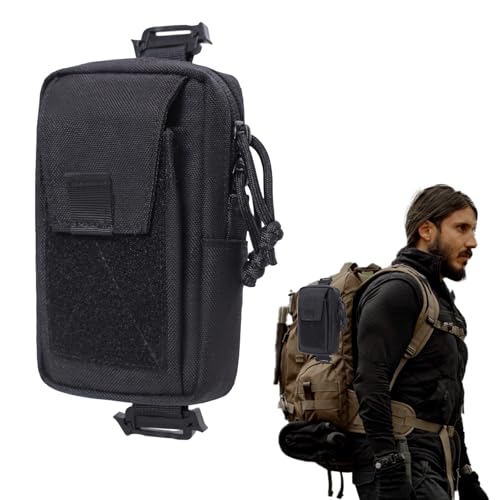 Molle Phone Backpack Shoulder Strap Pouch,Tactical Backpack Accessories, EDC Utility Pouch for Cell Phone