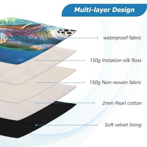 Funda para computadora portátil de tortuga marina 13-14 pulgadas miniatura 4