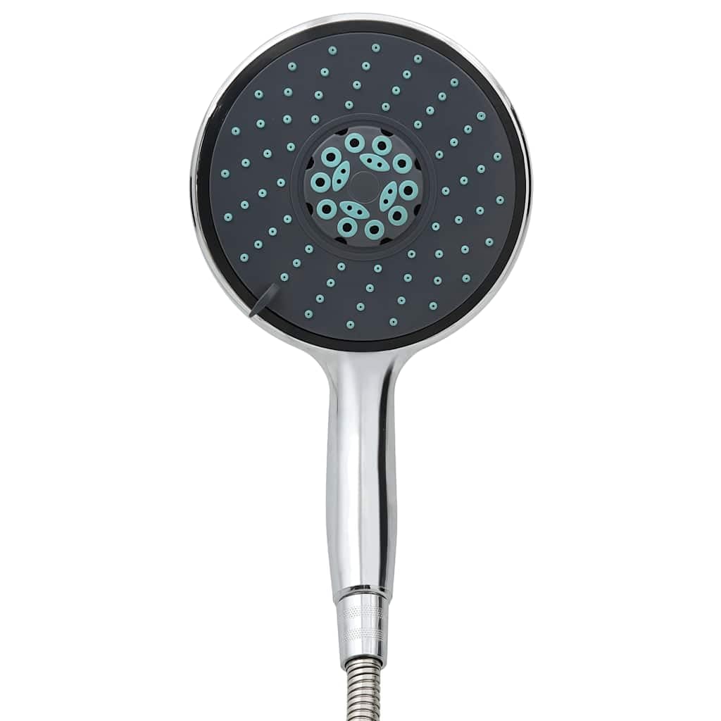 Alcachofa de ducha multifunción cromada con manguera de ducha de 1,5 m, conector de plástico y acero inoxidable para baño, bañera, ducha, ahorro de agua con tipos de chorro de masaje