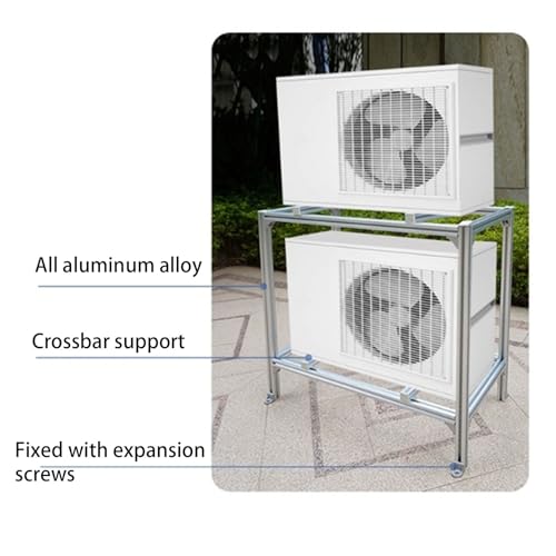 Soporte de Aire Acondicionado de Alta Resistencia - Soporte minisplit con amortiguación para Condensador Exterior, instalación Segura y Duradera en el Suelo