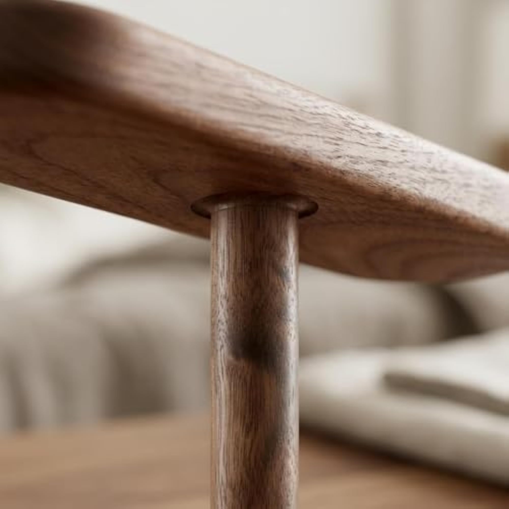 Natural Grain Wooden T-Shaped Watch Stand, Walnut Wood