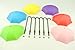 Maydahui 6 PCS Umbrella Wall Hooks Sticker Colorful Key Hanging Holders Decor for Home Office Decoration Organizer