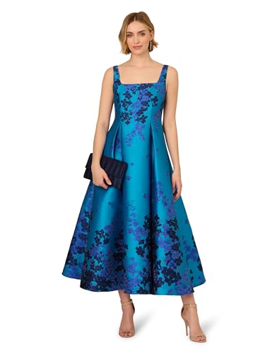 Image of Adrianna Papell Border Jacquard Dress