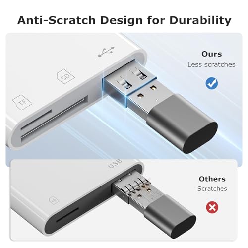 Image of SD Card Reader, 3 in 1 USB C SD Card Reader with with Dual Slot for SD /TF and USB Port High-Speed Data Transfer for iPhone, iPad, Laptop, Camera, Photographers, Professionals, Students, Travelers