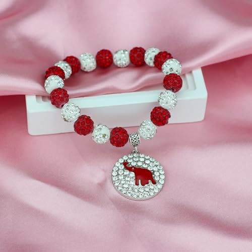 Greek Sorority Bracelet Sorority Paraphernalia Gift Crystal Red Elephant Bracelet Sorority Jewelry Sisterhood Gift for Women Sister2