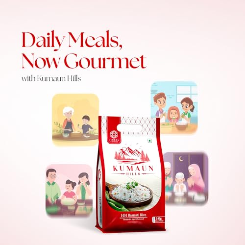 Image of Kumaun Hills (1401) Basmati Rice 1kg | Guaranteed Long-Grain Rice | Thin, Aromatic & Tasty Basmati