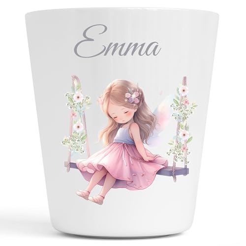 Gobelet en Plastique pour Enfants | Gobelet Personnalisé avec Nom |Verre Plastique Incassable Personnalisé motif prince, château, fille, maison, renard (Fille balançoire)
