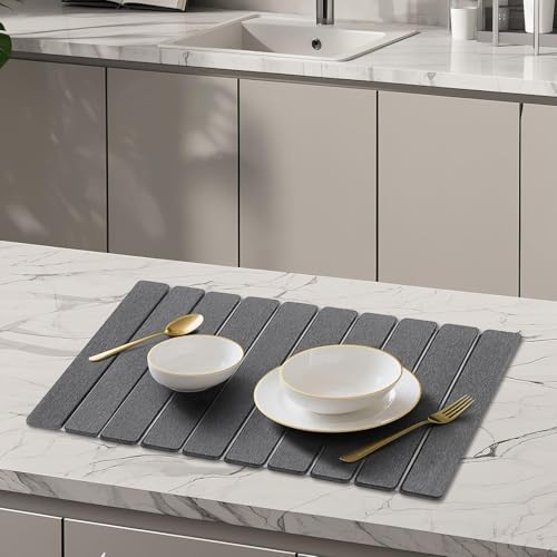 Estera seca para platos absorbente para evitar humedades en encimeras 4