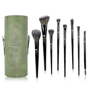 Premium Makeup Brush Set: 8 Essential Brushes for Foundation, Powder, Contouring, Eyeshadow, Eyebrows, Eyelashes, and Concealing. Flawless Makeup Looks with Professional-Grade Brushes