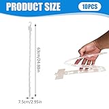 Hbbgdiy 10 PCS Clear PP 12‑Station Hanging Snack Rack Display Strips for Retail Merchandising, Candy Bars, Chips & Small Merchandise on Gridwall or Pegboard - Image 3