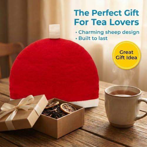 Image of Glaciart One Wool Teapot Cozy Kettle Cover | Dome Shaped Large Tea Cosy, Kettle or French Press | Handmade & Needle Felted from Natural Wool | Warms Up to 2 Hours | Great as Gift