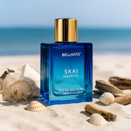 Bella Vita Luxury Skai Aquatic Unisex | Long Lasting Perfume | Perfume for Man & Woman | EDC 100ml | Bergamot, Lavender & Patchouli | Woody & Citrus Premium Fragrance