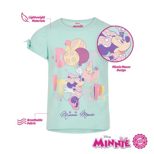 Disney Girls T-Shirts Minnie Mouse 4 Pack Short Sleeve Graphic Tee Toddler/Little Girls2