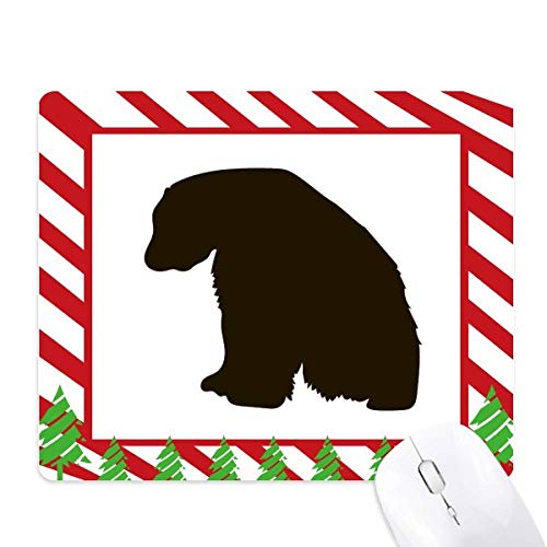 Tapis de souris ours polaire noir anti-glisse pour éviter la fatigue