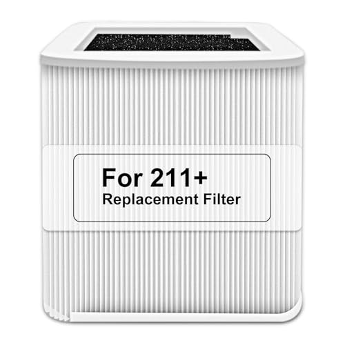 Image of 211+ Replacement Filter Compatible with Blue Pure 211+ Air Purifier | 2 Stage Filtration System of High-Efficiency Filter and Activated Carbon Filter, Removes Particles & Odors, 1 Pack