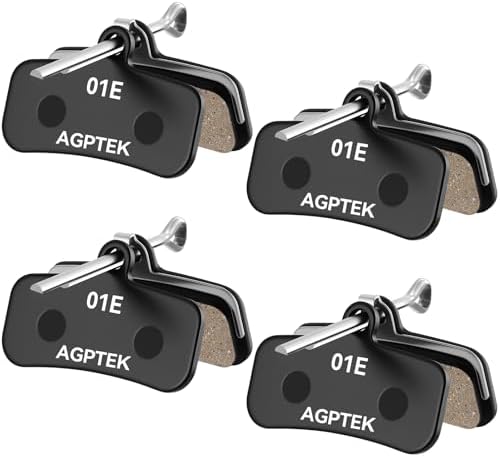 AGPTEK Pastilhas de Freio para Bicicleta, Pastilhas de Freio de Alto Desempenho, 4 Pares de Pastilhas para Freios A Disco de Bicicleta Mountain Bike, Compatíveis com Shimano D02S D03S Saint Deore Xt
