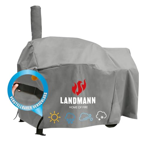 Landmann Grillabdeckung | PVC Grillzubehör - Wetterfest | Abdeckhaube für Grills | Grillhaube, Abdeckplane für Outdoor | Wetterschutzhaube für Grill - reißfest | 145x85x147 cm