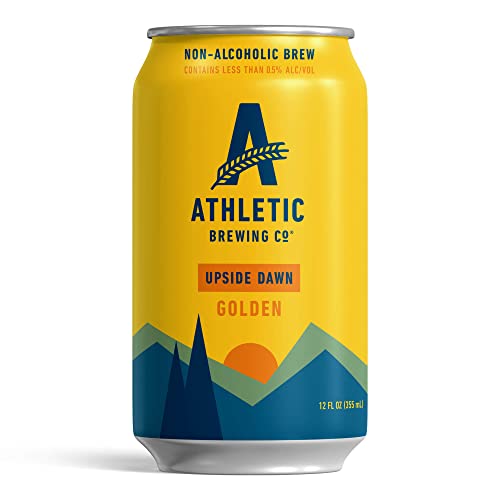 Athletic Brewing Company Craft Non-Alcoholic Beer - 24 Pack X 12 Fl Oz Cans - Upside Dawn Craft Golden - Low-Calorie, Award Winning - Subtle Aromas With Floral And Earthy Notes #TOP16