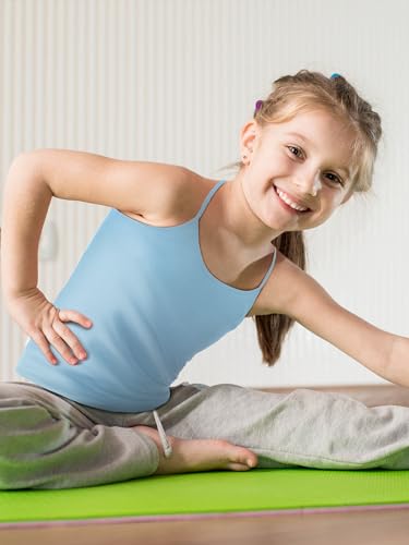 Boao 3 Pieces Girls Dance Tank Tops Racerback Camisole Undershirts Spaghetti Strap Camis Dance Clothes Tank Tops for Girls2