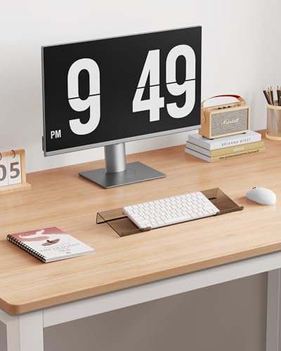 Image of Computer Keyboard Wrist Rest Stand for Desktop(Coffee), Keyboard Riser | Ergonomic Acrylic Keyboard Holder, Keyboard Hand Rest, Pain Relief for Typing, Multiple Colors