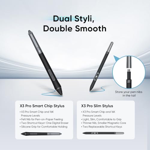 XPPen Artist Ultra 16 4K OLED Touchscreen Drawing Tablet 15.6" Drawing Monitor with 99% Adobe RGB Dual 16K Pen Pressure Styli Mini Keydial 1.07 Billion Colors Art Tablet for Mac PC Chromebook Android