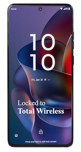 total wireless Motorola Moto g Stylus 5G 2025, 128GB, 8GB RAM, 50MP OIS Camera, 6.7” 120Hz pOLED Display, Prepaid Smartphone -Locked toTotal Wireless- Black