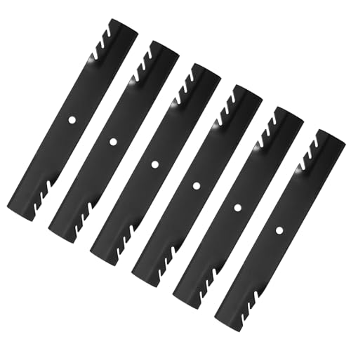 KANXAJJY 60 Deck Replacement Toothed Mulching Blades for 105-7718 105-7777 105-8777 - Compatible with Toro Z Master Z500 Z555 Z557 Z587L Z588E - 6 Pack