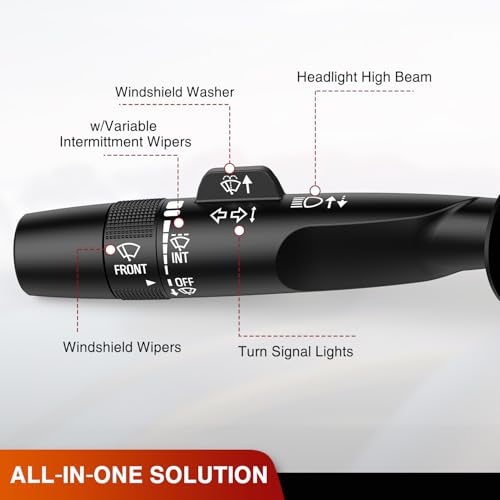 Image of Nilight Turn Signal Switch for 2014-2019 Chevy Silverado GMC Sierra | 2014 2015 2016 2017 2018 2019 1500 2015-2019 2500 3500 2019-2024 4500HD 5500HD 6500HD Windshield Wiper Combination Switches