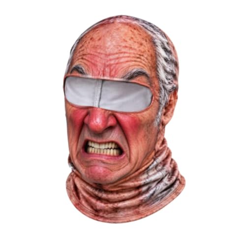 Christmas Masks for Adults Realistic 3D Printed Warm Velvet Old Man Mask - image 1