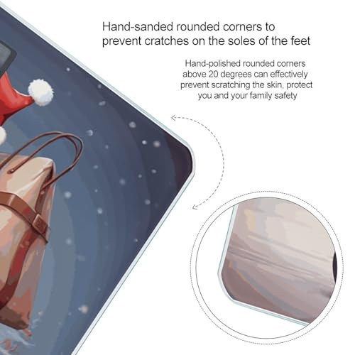 Báscula digital para baño con diseño de Santa Claus en scooter miniatura 4