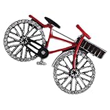 GALPADA 立体可愛い復古自転車胸花 ブローチ レディース 衣類用ラインストーン胸ピン ファッションアクセント パーティーや に