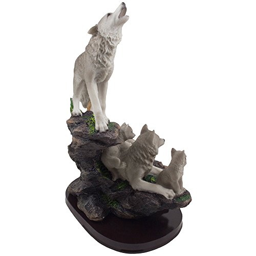 Estatua Decorativa de Lobo Aullador y Familia miniatura 4