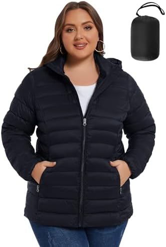 ANOTHER CHOICE Plus Size Hooded Puffer Jacket for Women, Sizes 1–6X