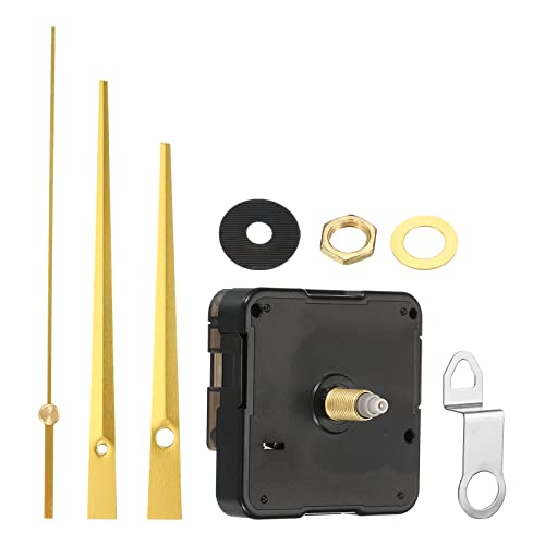 PATIKIL 時計の仕掛け交換 1個のクォーツ時計仕掛け 電池式DIY壁掛け時計の針モーター部品キット 修理パーツ メタル 金