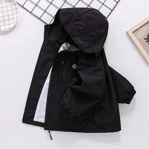 Kids Girls Windbreaker Jacket Solid Color Hooded Coat Teen Fall Winter Long Sleeve Hooded Jacket for Boys3