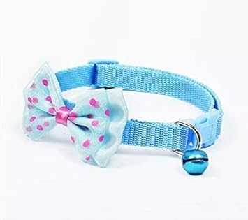 RvPaws Blue Bow Tie Collar for Dog Cat Puppies & Kittens Adjustable