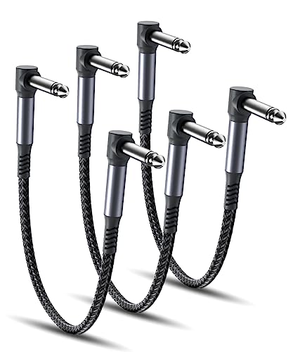 Ruxely Câbles Patch Guitare 3 Pack 30cm,Cordons d’Instrument Coudé Tricoté,Connecteur Mâle Alimentation Angle Droit Convient pour Pédales d’Effet Guitare/Basse,Jack Audio Stéréo Amplificateur,12 Pouce - Les Beatles, Paul McCartney, John Lennon, RIngo Starr, George Harrison Ruxely Câbles Patch Guitare 3 Pack 30cm,Cordons d'Instrument Coudé Tricoté,Connecteur Mâle Alimentation Angle Droit Convient pour Pédales d'Effet Guitare/Basse,Jack Audio Stéréo Amplificateur,12 Pouce