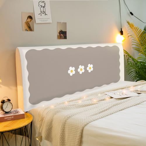 JANMEYO Funda De Cabecera Protector De Funda De Cabecera De Cama Elástica Simple Funda Antipolvo De Cabecera De Cama De Tela Suave Y Cómoda para Cabecera Individual,Queen Y King-Pattern-4||200cm