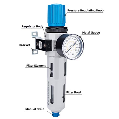 Nanpu LFR 1/2 Inch Npt High Pressure Compressed Air Filter Regulator Water/Oil Trap Separator thumb #1