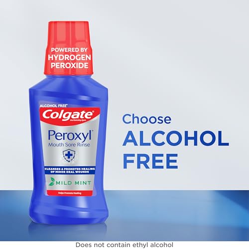 Colgate Peroxyl Antiseptic Mouth Sore Rinse, Alcohol Free, Mint, 16.9 fl oz - image 4