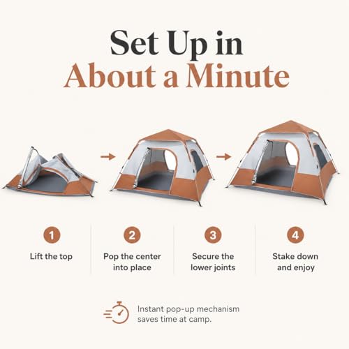 Carpa Familiar Instantánea para 4 Personas Impermeable miniatura 3