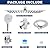 NearMoon Shower Head with Hose, High Pressure Stainless Steel Rain Showerhead and 3 Settings Handheld Spray Combo with Push Button Flow Control (12 Inch Shower Head Set, Chrome Finish)